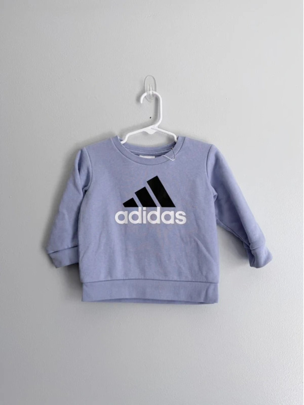 Adidas Baby Lavender Fleece Crewneck Sweatshirt 12M